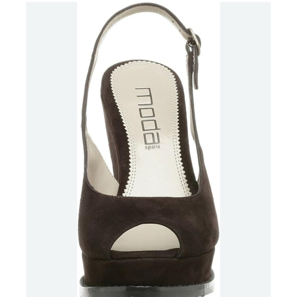 Women's Moda In Pelle Brown Suede Heels Size 5.5M - Picture 1 of 6